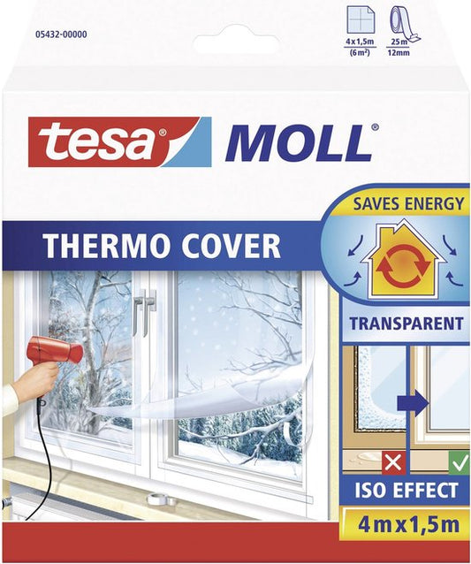 "Tesa Tesamoll Thermo Cover PE Window Insulation Film - 4 x 1.5 meters"

Product Name in English: Tesa Tesamoll Thermo Cover PE Window Insulation Film