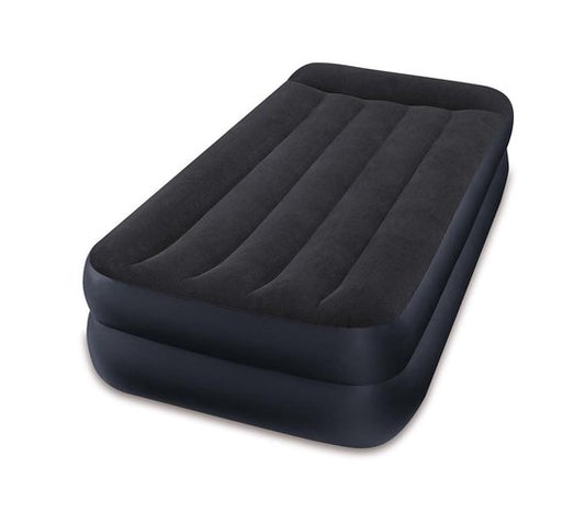 "Twin Pillow Rest Raised Airbed with Fiber-Tech Bip" kan worden herschreven als: "Comfortabel Tweepersoons Luchtbed met Verhoogde Kussens en Fiber-Tech Technologie".

De Engelse productnaam zonder leestekens is: "Comfortable Twin Airbed with Raised Pillows and Fiber-Tech Technology".