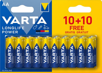 "Krachtige Varta Longlife Power AA-batterijen voor langdurig gebruik" 

Engelse productnaam: Varta Longlife Power AA batteries