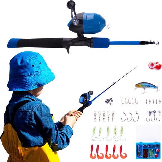 Beginner's Fishing Rod Set - Complete Kit with Rod & Accessories - Perfect for Kids & Holidays