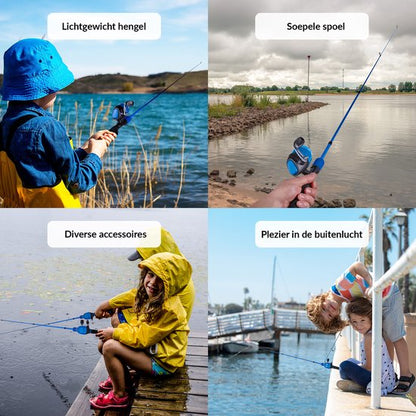 Beginner's Fishing Rod Set - Complete Kit with Rod & Accessories - Perfect for Kids & Holidays