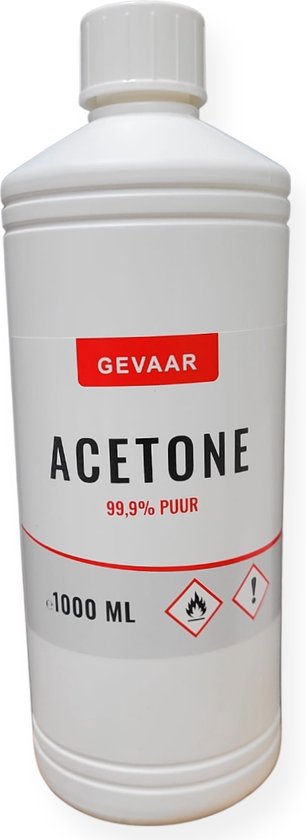 Pure - Acetone - Paint thinner - Nail polish remover - 1000ml - 1 Liter