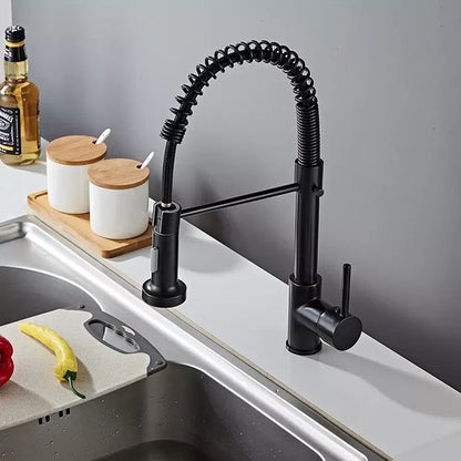 "Stijlvolle Zwarte Keukenkraan met Uittrekbare Uitloop en Flexibele Slang"

Productnaam in het Engels: "Black Kitchen Faucet with Pull-Out Spout and Flexible Hose"
