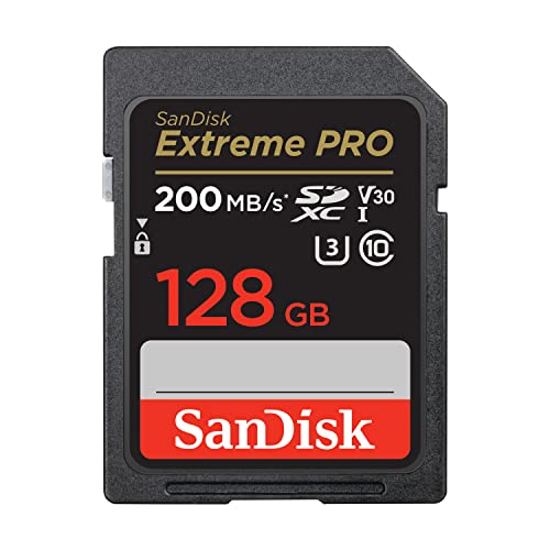 SanDisk 128GB Extreme PRO SDXC UHS-I Memory Card - C10, U3, V30, 4K UHD, SD Card - SDSDXXD-128G-GN4IN