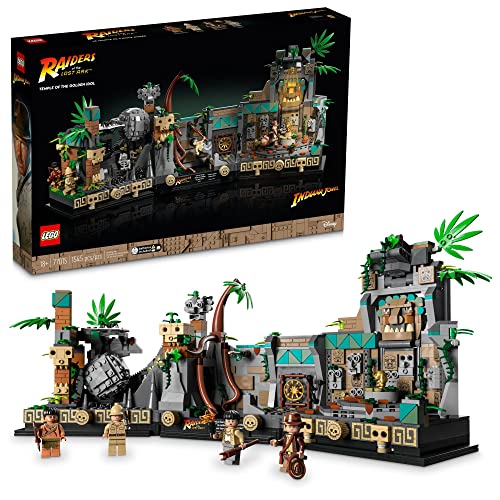 LEGO Indiana Jones Temple of The Golden Idol 77015 Building Project for Adults, Iconic Raiders of The Lost Ark Movie Scene with 4 Minifigures: Indiana Jones, Satipo, & Belloq, Father’s Day Idea