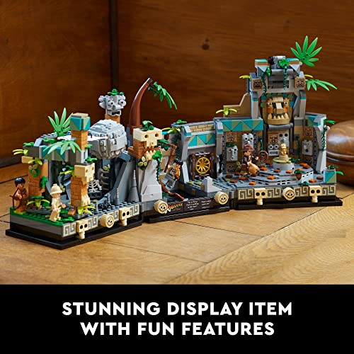 LEGO Indiana Jones Temple of The Golden Idol 77015 Building Project for Adults, Iconic Raiders of The Lost Ark Movie Scene with 4 Minifigures: Indiana Jones, Satipo, & Belloq, Father’s Day Idea